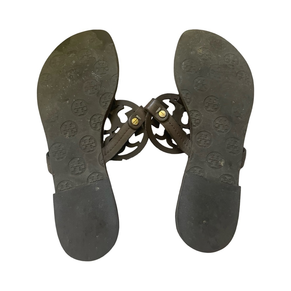 Brown Leather Sandals Tory Burch size 7.5 - Picture 2 of 4
